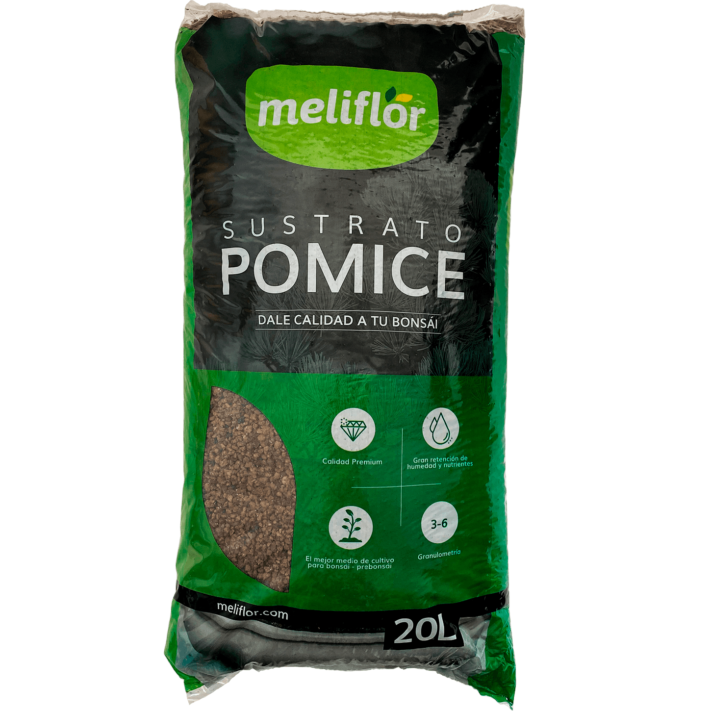 Meliflor Substrate for Bonsai Pomice (3-6mm) 20L Meliflor Substrate for Bonsai Pomice (3-6mm) 20L